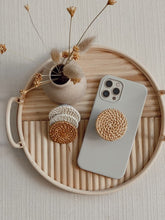 Boho Style Rattan Phone Grip Holder